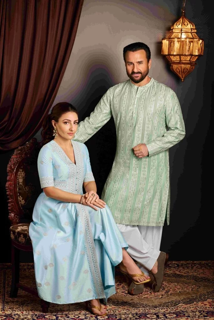 You are currently viewing Saif Ali Khan and Soha Ali Khan Embody Regal Elegance in House of Pataudi’s Kohinoor Collection
